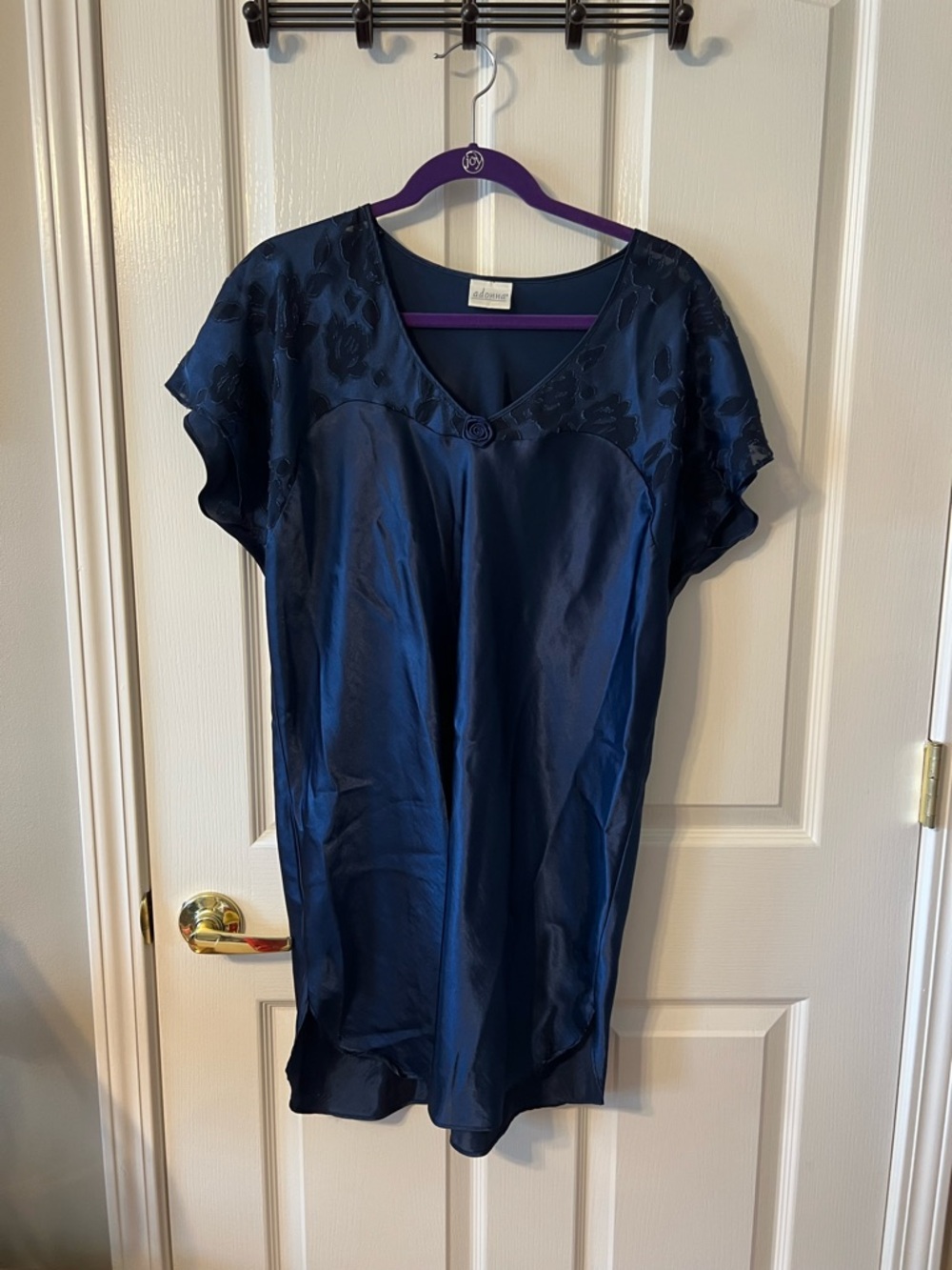 Adonna Navy Blue Slip Dress